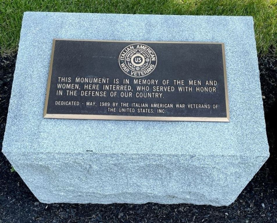 MASSACHUSETTS NATIONAL CEMETERY ITALIAN AMERICAN WAR VETERANS MEMORIAL