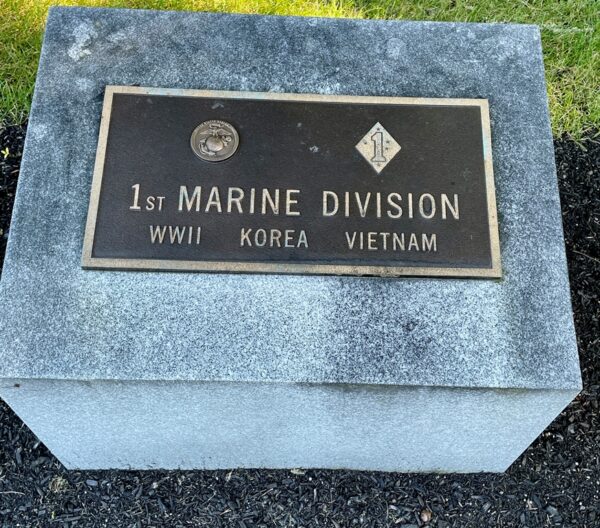 MASSACHUSETTS NATIONAL CEMETERY 1ST MARINE DIVISION  WAR MEMORIAL