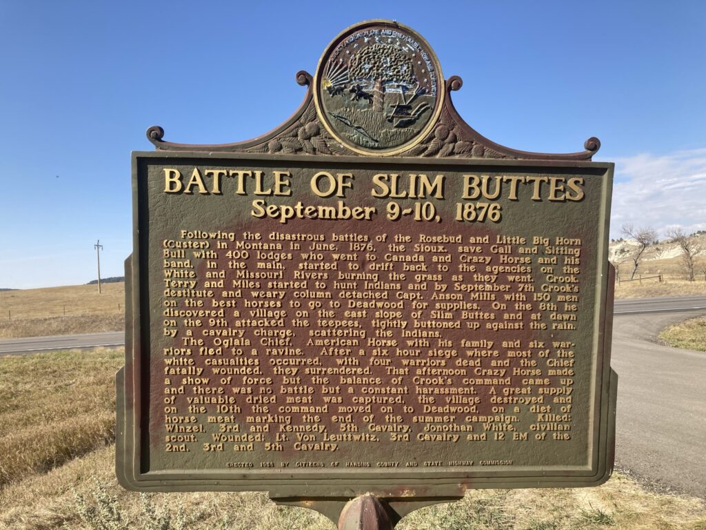 BATTLE OF SLIM BUTTES WAR MEMORIAL MARKER
