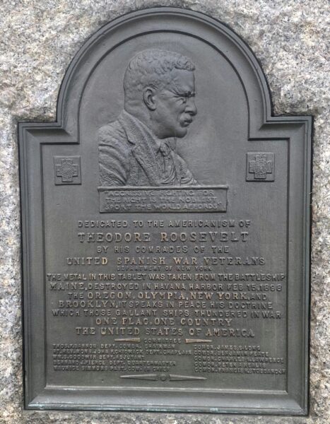 THEODORE ROOSEVELT MEMORIAL PLAQUE A