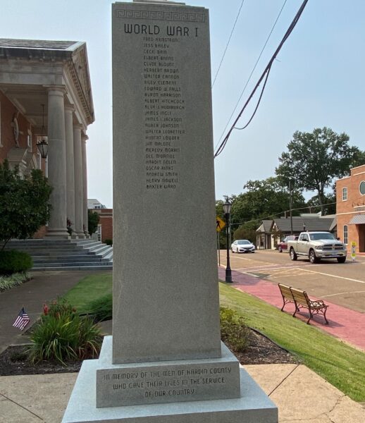 HARDIN COUNTY WAR VETERANS MEMORIAL SIDE A