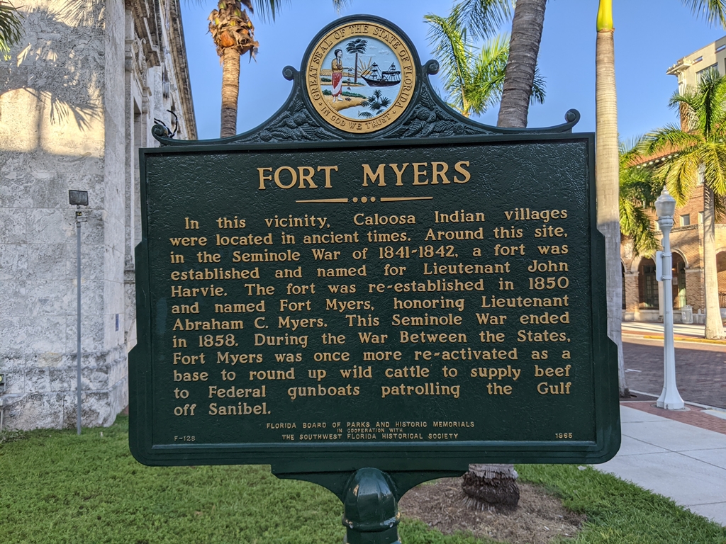 FORT MYERS WAR MEMORIAL MARKER