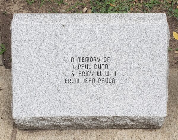 J. PAUL DUNN U.S. ARMY W.W. II MEMORIAL