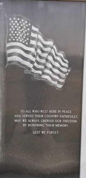 AMERICAN FLAG MEMORIAL PLAQUE