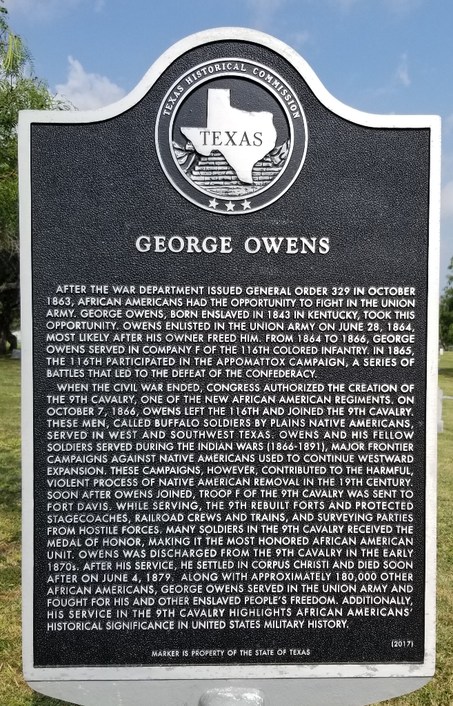 GEORGE OWENS WAR MEMORIAL MARKER