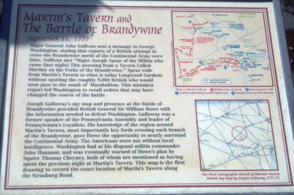 MARTIN’S TAVERN AND THE BATTLE OF BRANDYWINE MEMORIAL PANEL