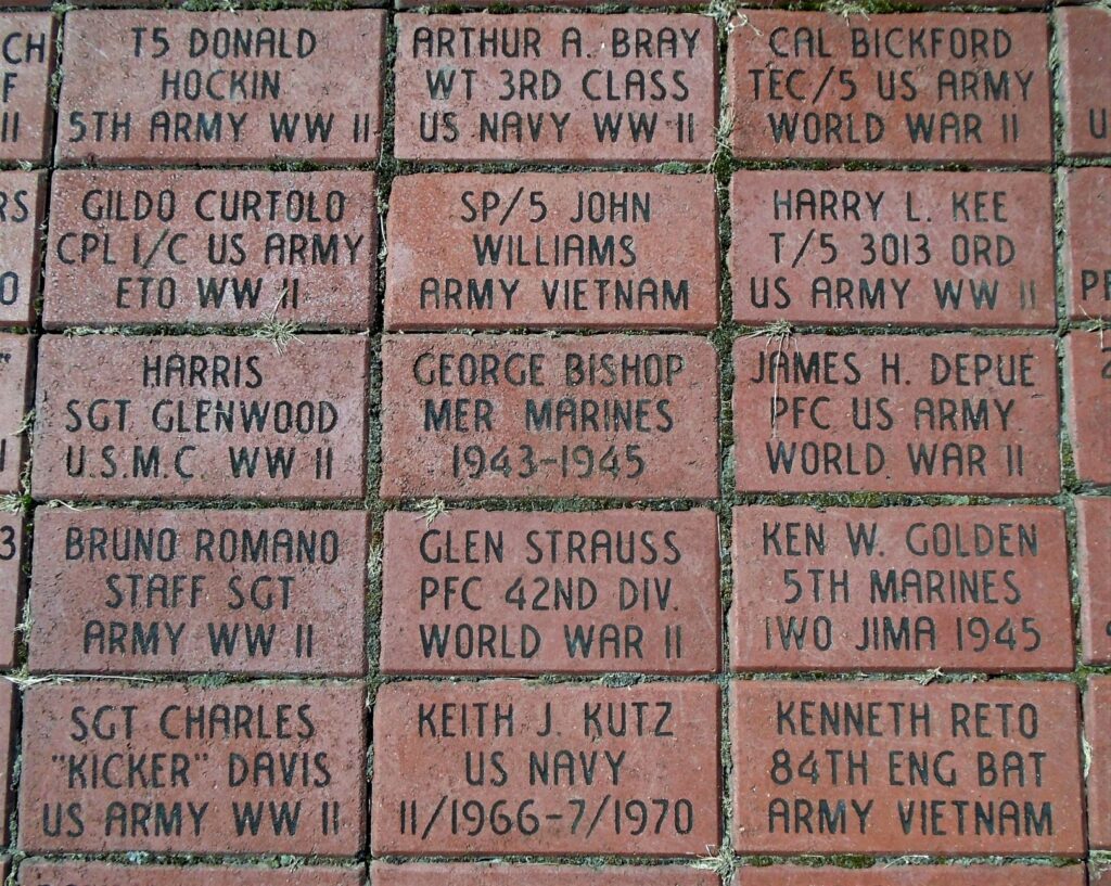 BANGOR ALL VETERANS MEMORIAL BRICKS