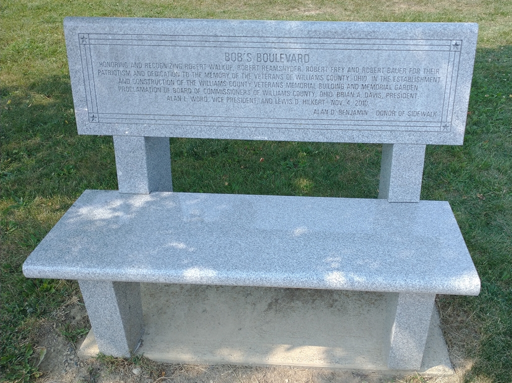 BOB’S BOULEVARD MEMORIAL BENCH