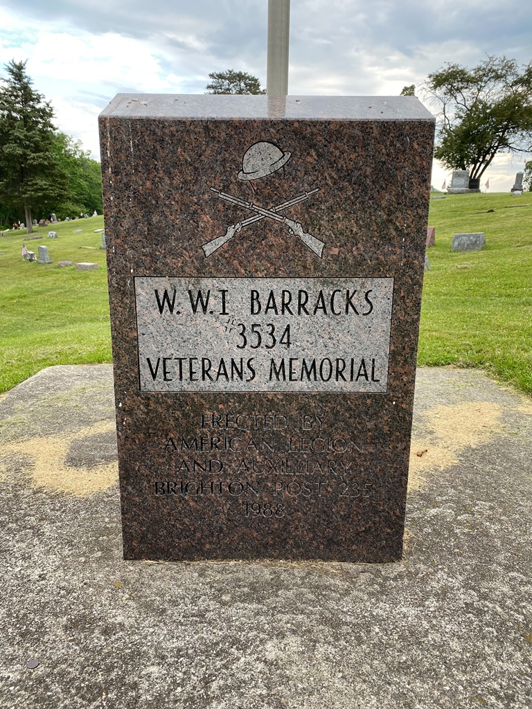 W.W.I BATTACKS 3534 VETERANS MEMORIAL