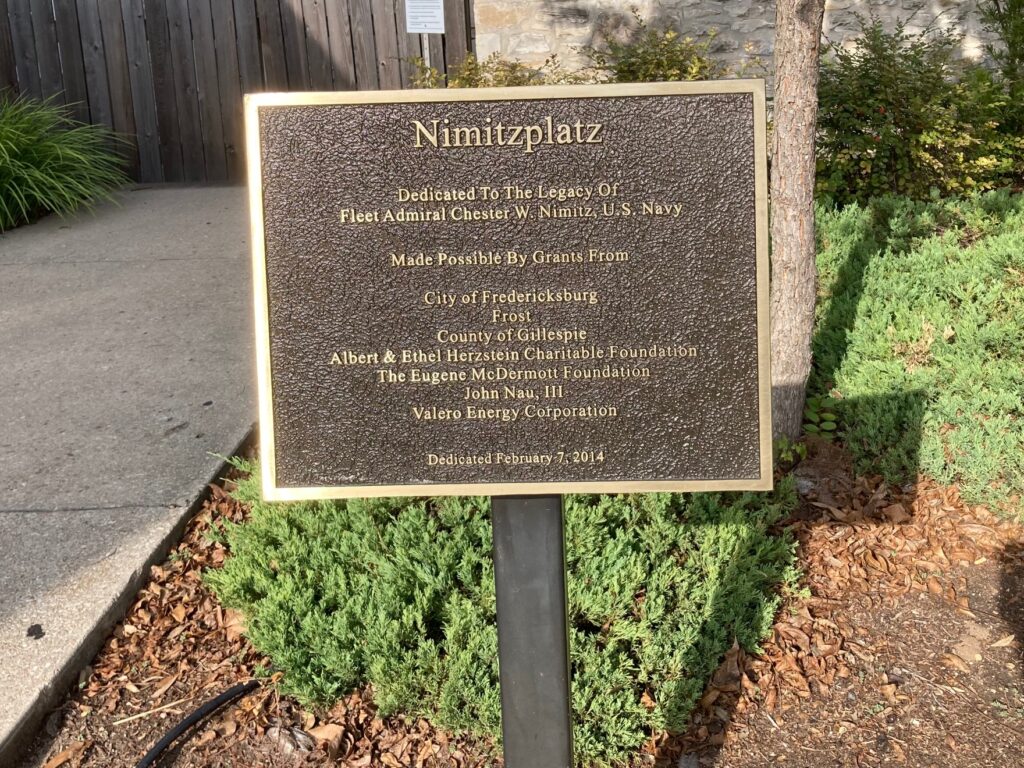 NIMITZPLATZ MEMORIAL PLAQUE