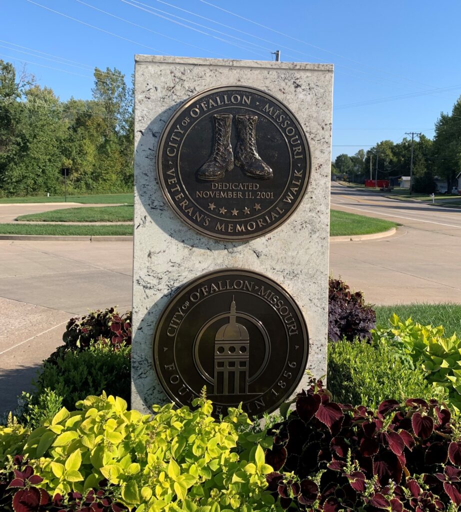 CITY OF O’FALLON VETERAN’S MEMORIAL WALK PLAQUE
