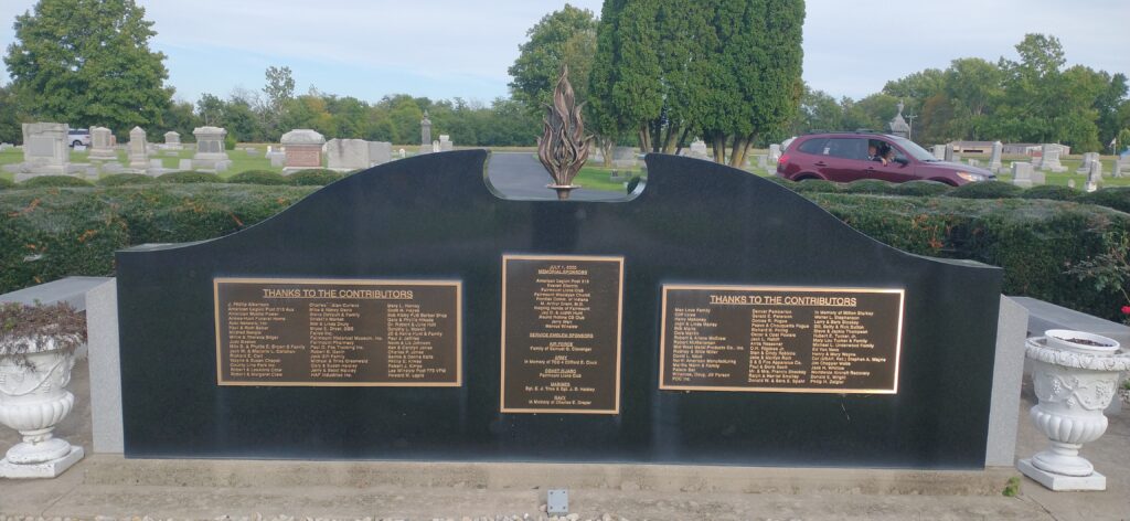 THE ETERNAL FLAME OF PEACE VETERANS MEMORIAL BACK