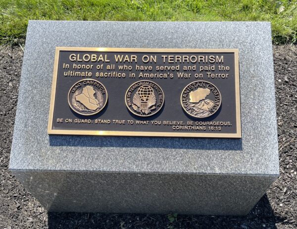 MASSACHUSETTS NATIONAL CEMETERY GLOBAL WAR ON TERRORISM MEMORIAL PLAQUE