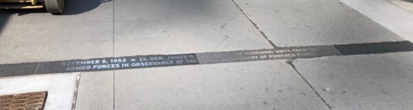 NOVEMBER 5, 1953 LT. GEN. JAMES H. DOOLITTLE SIDEWALK MEMORIAL