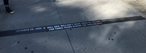 OCTOBER 26, 1953 MAJ. GEN. WILLIAM F. DEAN SIDEWALK MEMORIAL
