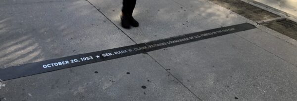 OCTOBER 20, 1953 GEN. MARK W. CLARK SIDEWALK MEMORIAL