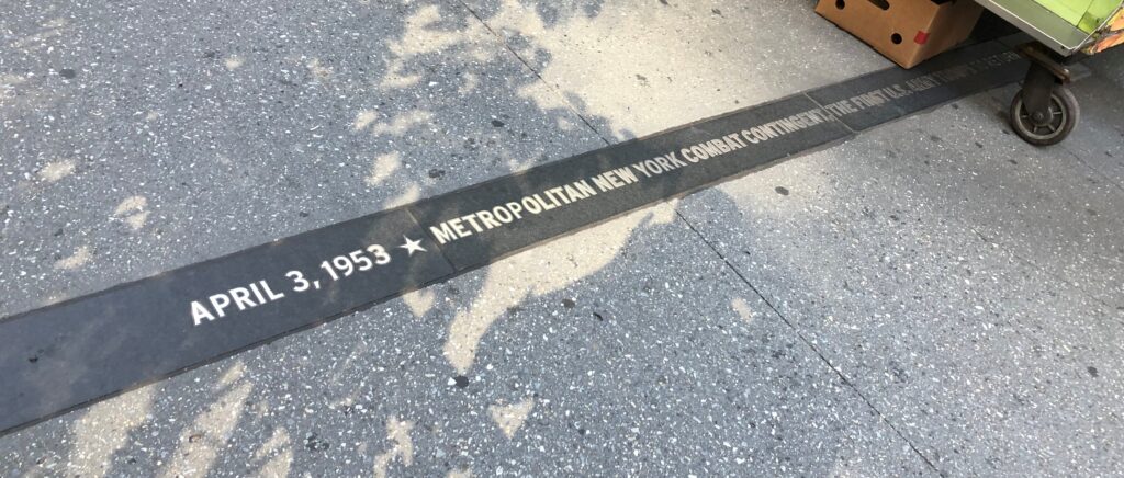 APRIL 3, 1953 METROPOLITAN NEW YORK COMBAT CONTINGENCY SIDEWALK MEMORIAL