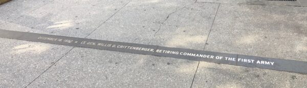 DECEMBER 18, 1952 LT. GEN. WILLIS D. CRITTENBERGER SIDEWALK MEMORIAL