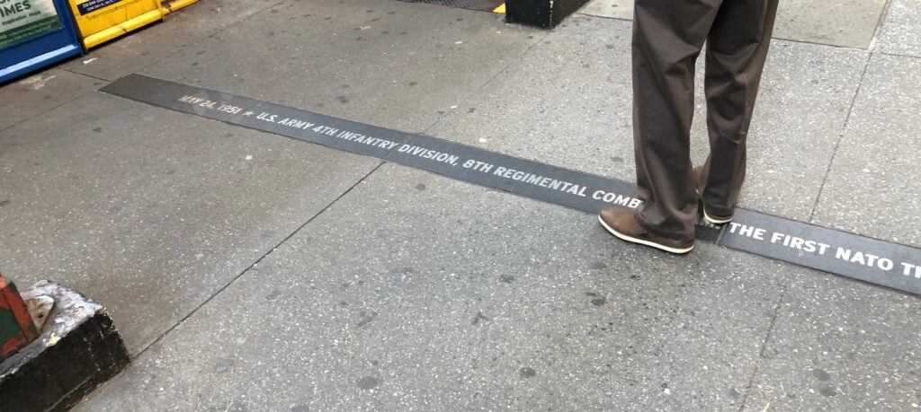 MAY 24, 1951 U.S. ARMY 4TH INFANTRY DIVISION SIDEWALK MEMORIAL