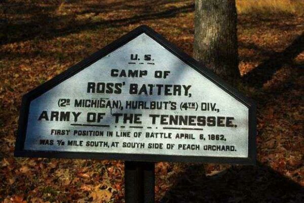 CAMP OF ROSS’ BATTERY MEMORIAL PLAQUE