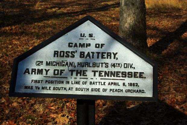 CAMP OF ROSS’ BATTERY MEMORIAL PLAQUE