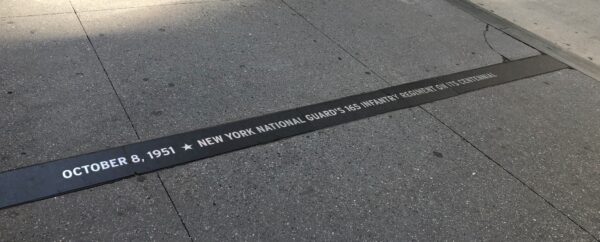 OCTOBER 8, 1951 NEW YORK NATIONAL GUARD’S 165TH INFANTRY REGIMENT SIDEWALK MEMORIAL