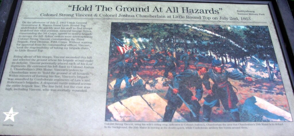 “HOLD THE GROUND AT ALL HAZARDS” WAR MEMORIAL PANEL