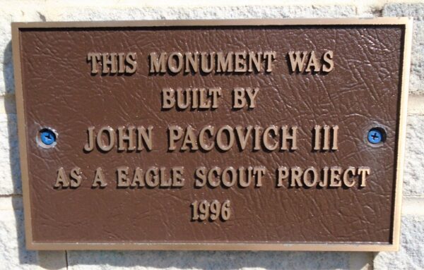 WIND GAP VETERANS MEMORIAL PLAQUE B