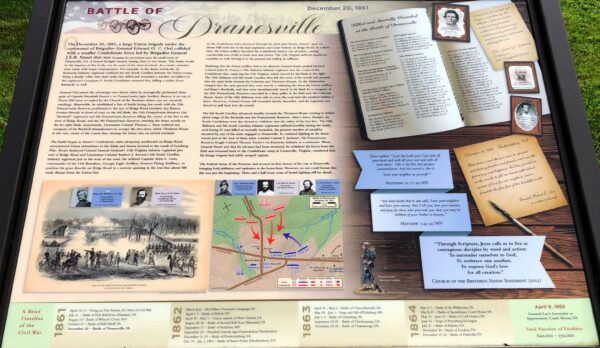 BATTLE OF DRANESVILLE WAR MEMORIAL PANEL