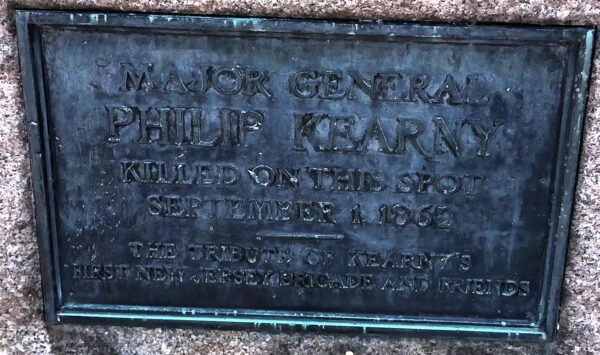 MAJOR GENERAL PHILIP KEARNY WAR MEMORIAL PLAQUE