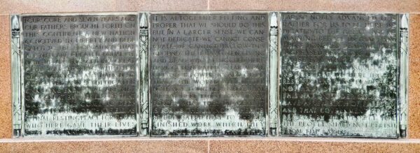 ABRAHAM LINCOLN STATESMAN WAR MEMORIAL PLAQUES