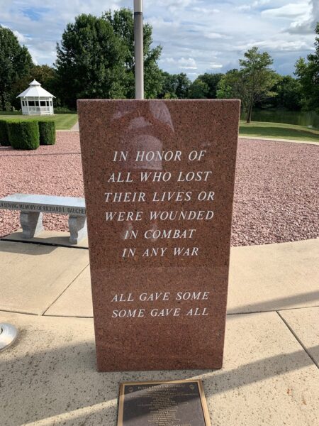 WATERLOO, IL COMBAT WOUNDED VETERANS MEMORIAL BACK