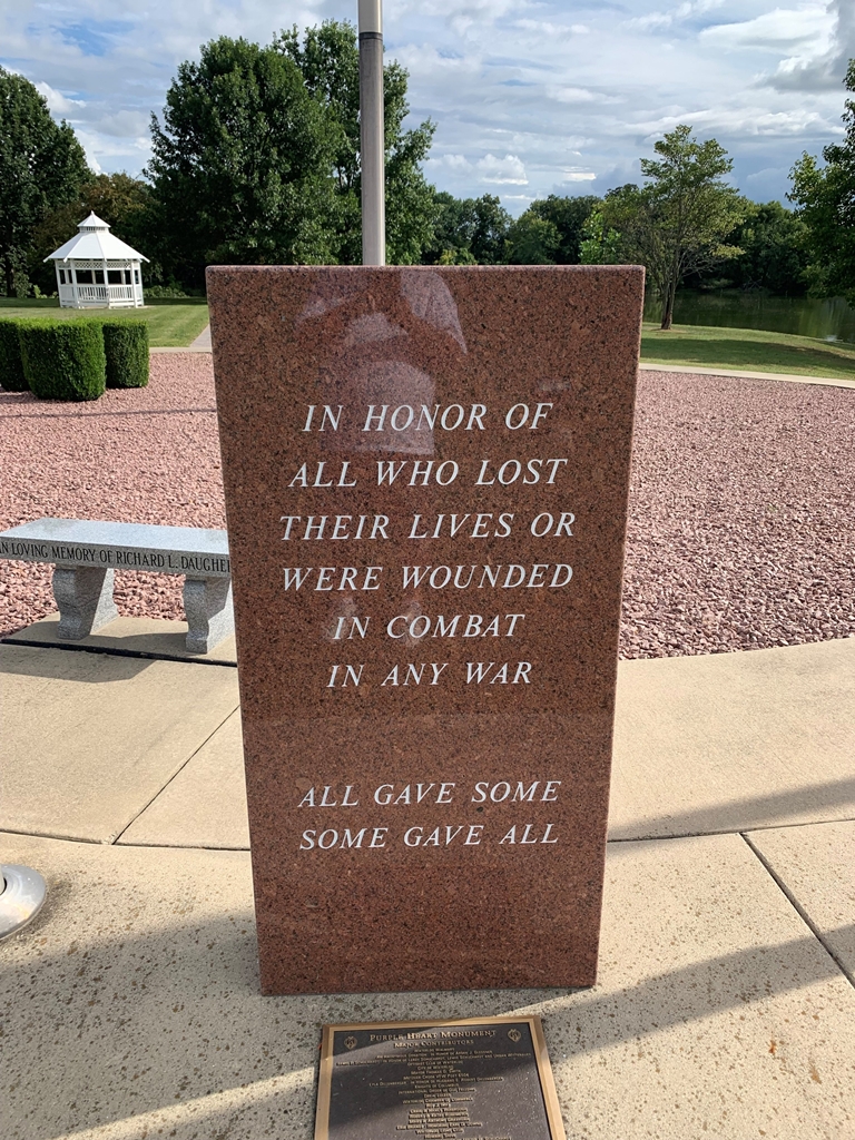 WATERLOO, IL COMBAT WOUNDED VETERANS MEMORIAL BACK
