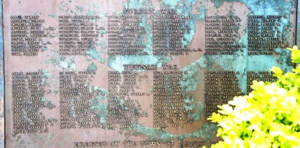 TOWN OF TISBURY ARMED FORCES MEMORIAL PLAQUE SECTION B