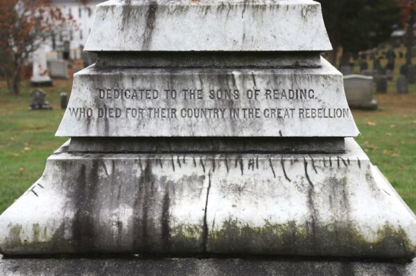 READING GREAT REBELLION WAR MEMORIAL DEDICATION STONE