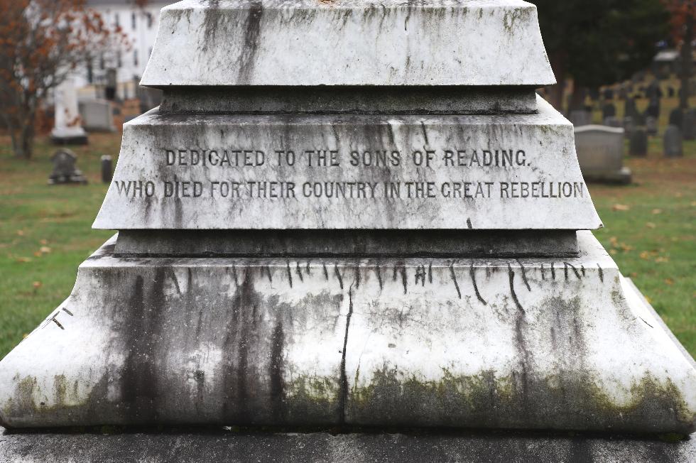 READING GREAT REBELLION WAR MEMORIAL DEDICATION STONE
