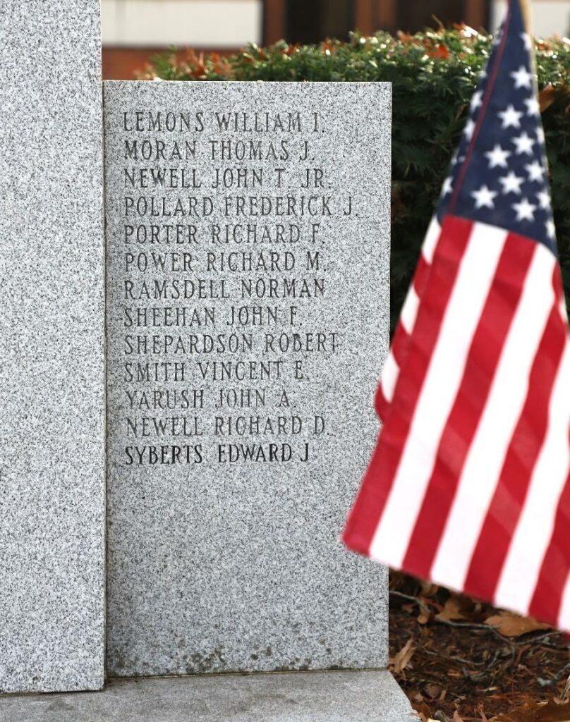 MILLIS WORLD WAR II MEMORIAL RIGHT STONE C