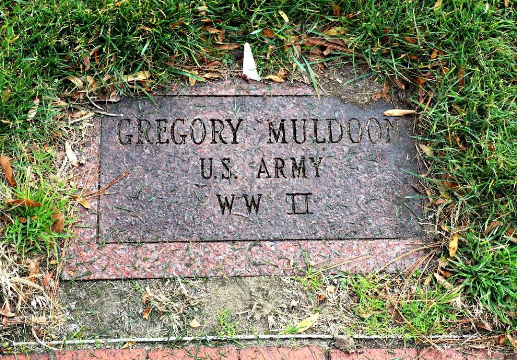 GREGORY MULDOON WAR MEMORIAL TABLET