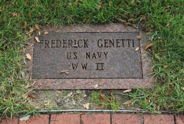 FREDERICK GENETTI WAR MEMORIAL TABLET