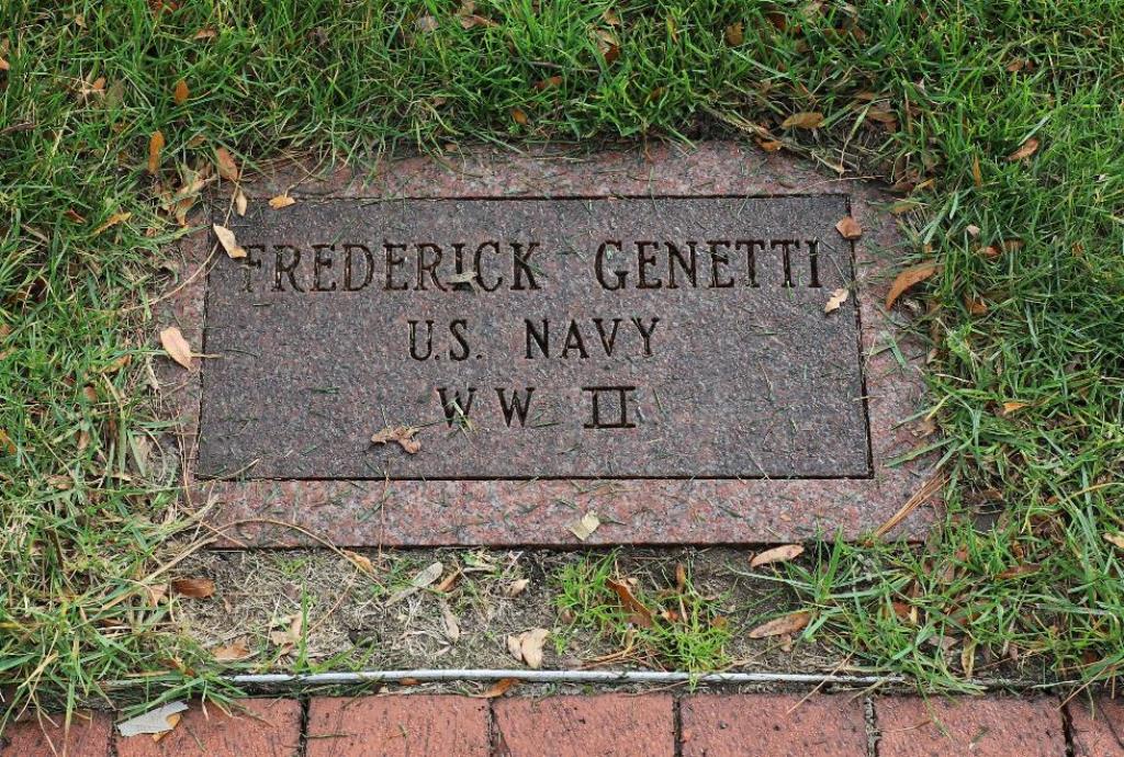 FREDERICK GENETTI WAR MEMORIAL TABLET