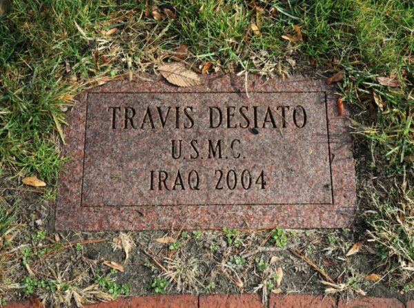 TRAVIS DESINTO U.S.M.C. WAR MEMORIAL TABLET