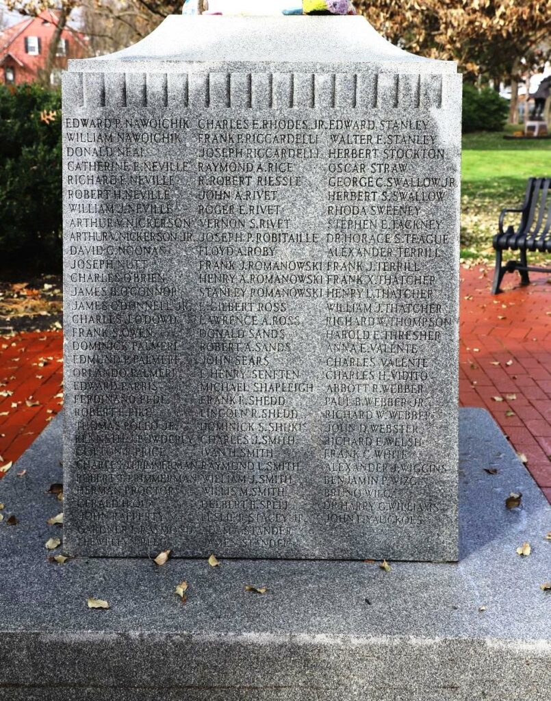 TOWN OF BEDFORD WORLD WAR II MEMORIAL SIDE D