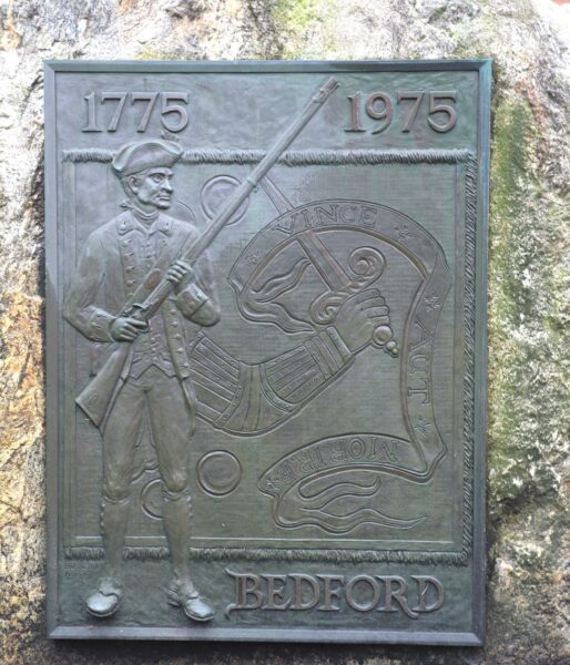 BEDFORD REVOLUTIONARY WAR MEMORIAL PLAQUE
