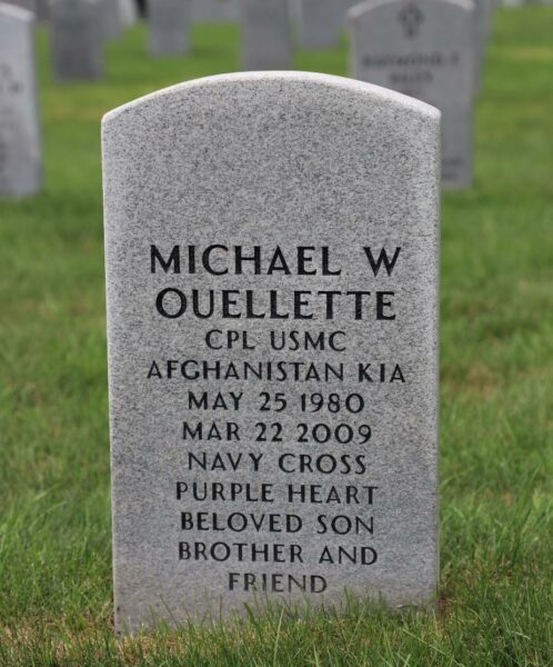 MICHAEL W OUELLETTE WAR MEMORIAL CEMETERY STONE