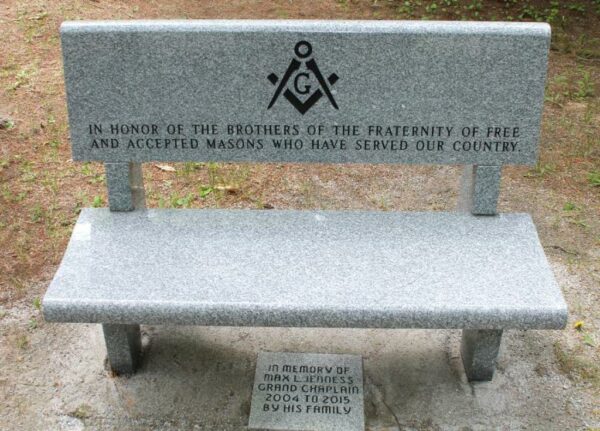 NEW HAMPSHIRE STATE VETERANS CEMETERY MASONS MEMORIAL BENCH