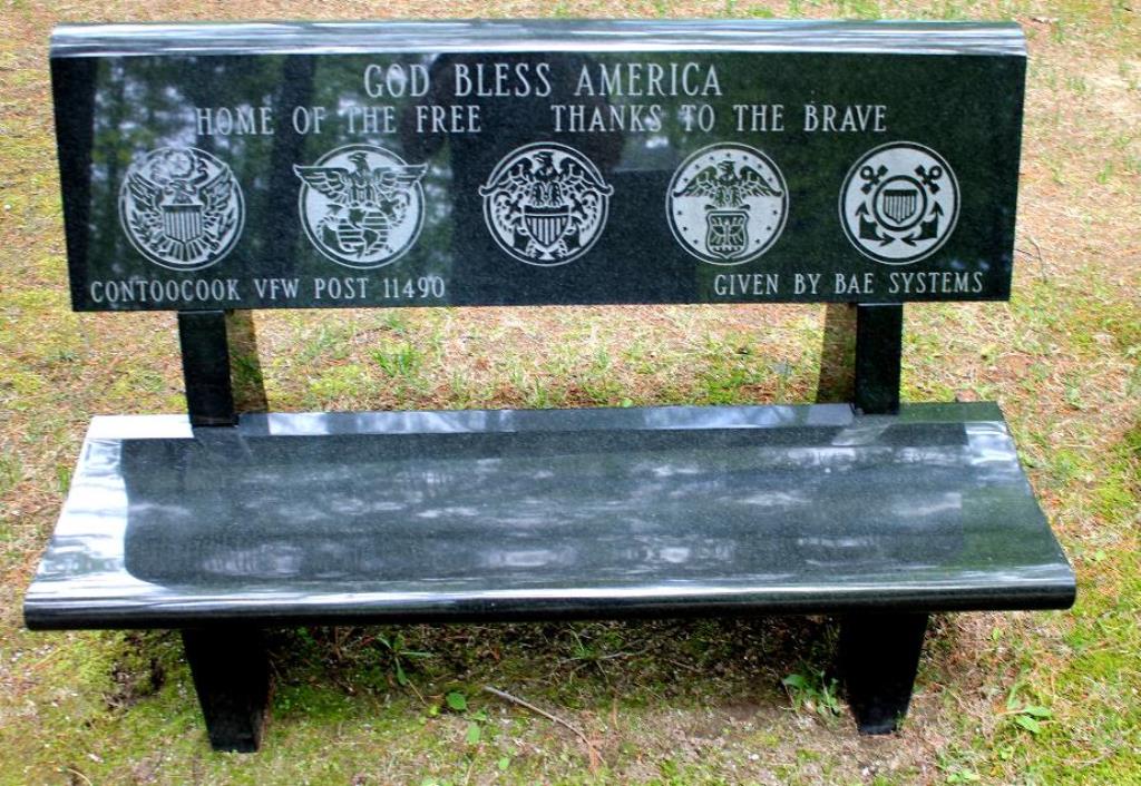 CONTOOCOOK VFW POST 11490 WAR MEMORIAL BENCH
