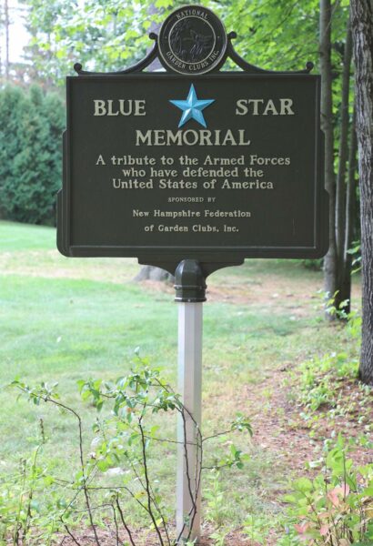 NEW HAMPSHIRE STATE VETERANS CEMETERY BLUE STAR MEMORIAL MARKER