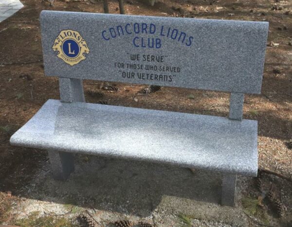 CONCORD LIONS CLUB MEMORIAL BENCH