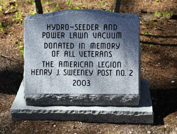 NEW HAMPSHIRE STATE VETERANS CEMETERY HYDRO-SEEDER MEMORIAL