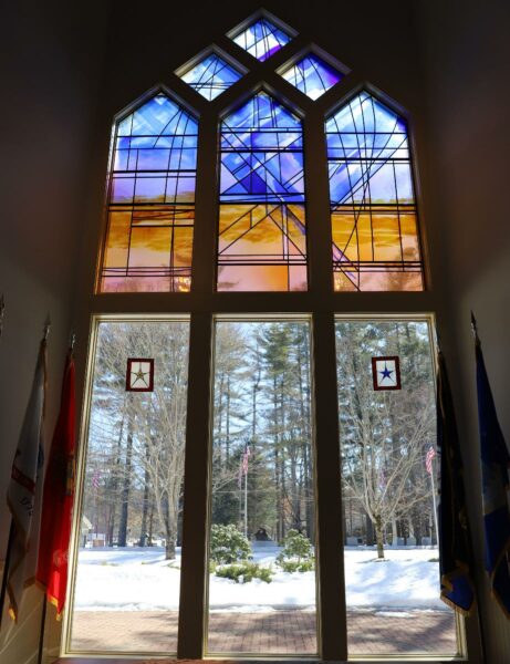 NEW HAMPSHIRE STATE VETERANS CEMETERY CHAPEL MEMORIAL STAINED GLASS WINDOW